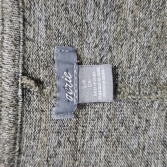 Aerie Long Sleeve Tight Knit Flowy V-neck Top Heather Green XS - Picture 13 of 13
